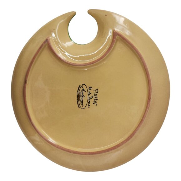 FIESTA Farida Zaman Ambiance Collection Ceramic 8" Handpainted Snack Plate - Picture 5 of 6